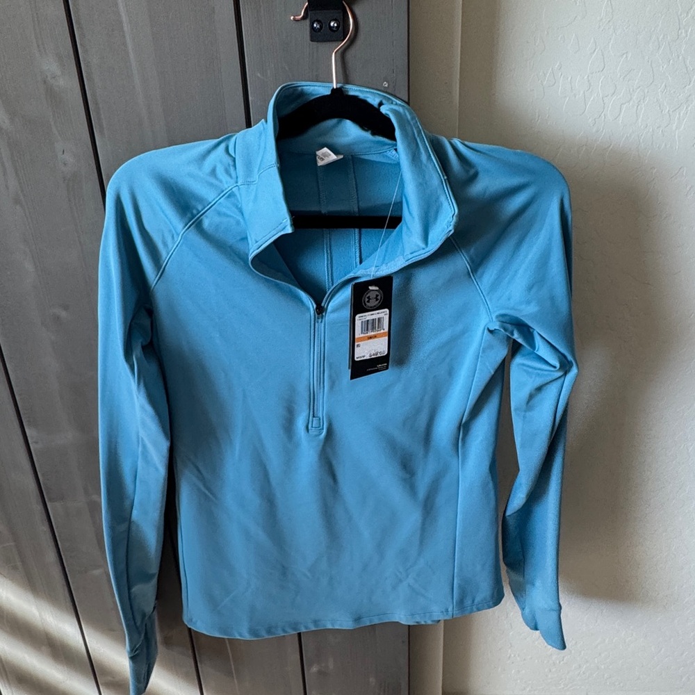NWT Women's Under Armour Blue Quarter Zip Pullover Size Small